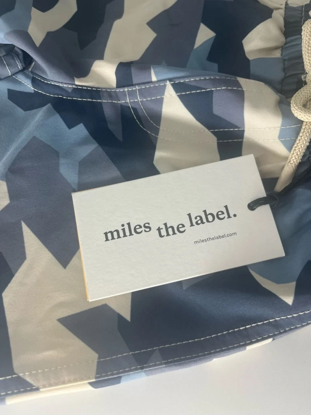 MILES THE LABEL NWT BABY BOYS LITTLE BOY CAMO DUSTY BLUE SWIM TRUNKS 6-12 MONTHS - Picture 2 of 6